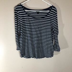 Ann Taylor striped long sleeve shirt